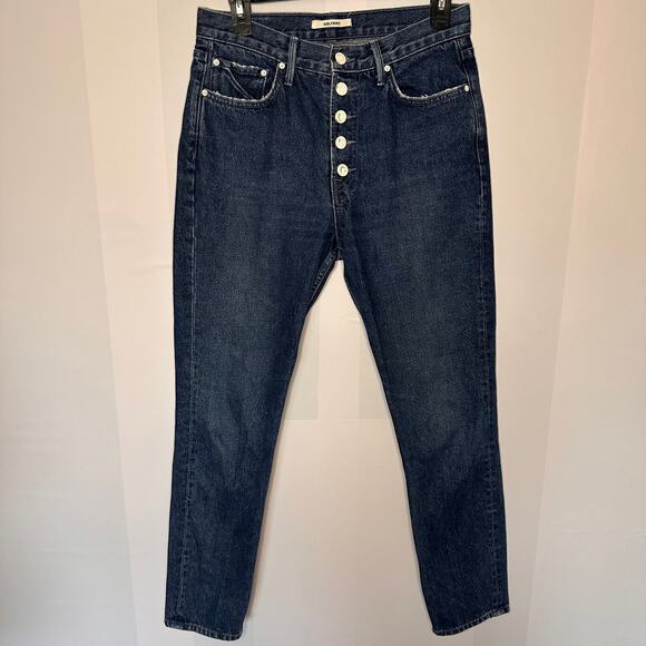 GRLFRND Karolina High Rise Button Fly 'Rather Have You' Blue Straight Jeans 27 - Picture 2 of 8